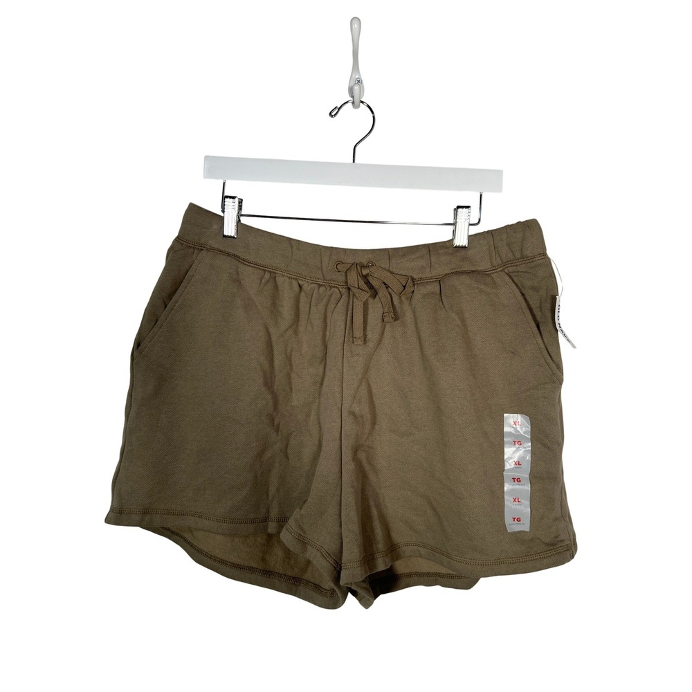 Old Navy Brown Fleece Lounge Shorts Drawstring Pockets NWT XL